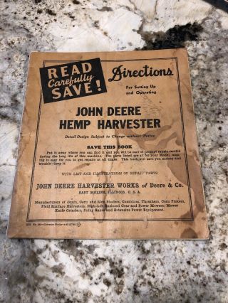 John Deere Harvester Hemp Harvester