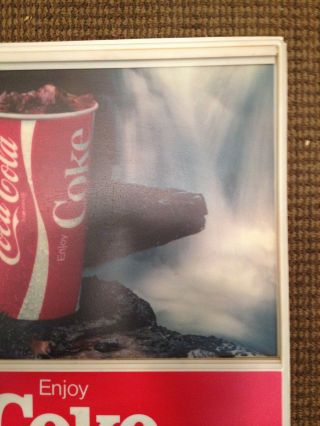 VINTAGE ENJOY COKE SIGN WITH INSERT RARE WATERFALL 18 