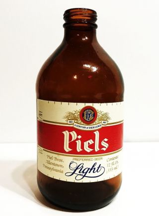 Vintage Piels Light Beer Stubbie Bottle - 1980 
