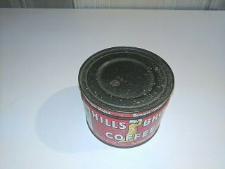 Vintage Hills Brothers 1/2 Pound Coffee Tin / Can 2