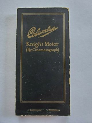 Vintage 1911 Columbia Motor Co Knight Motor Cinematograph Flip Book