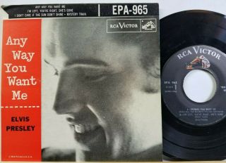 Elvis Presley - Any Way You Want Me - Rca Ep Epa - 965 Vg,  Black Lbl Dog On Top