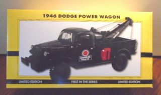 Texaco Dodge 1 Black Power Wagon Tow Truck Wrecker In A