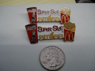 2 Collectible Coca - Cola & Fries - Size Smiles McDonald ' s Pin 2