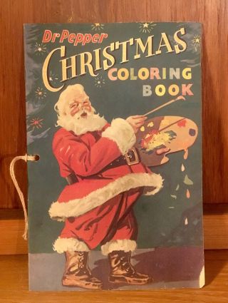 Vintage 1954 Dr Pepper Christmas Coloring Book
