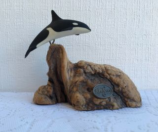 John Perry Orca Killer Whale Drift Burl Wood (?) Figurine/sculpture (6)