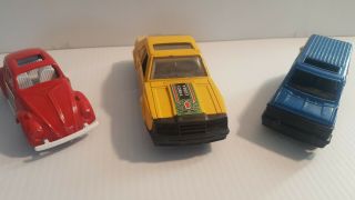 Tootsie Toys Made In Usa Vintage Ford Mustang Cobra Turbo Van And Vw Bug