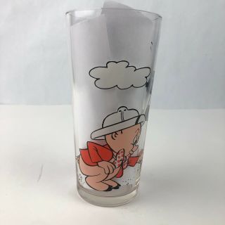 1976 Pepsi Warner Brothers Glass Porky Pig Daffy Duck Fire Pot Looney Toons Rare 4