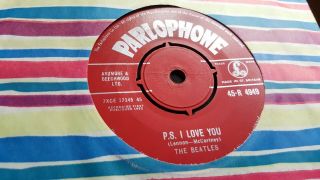 THE BEATLES Love Me Do UK Parlophone R4983 1st RED 1N 1N nr EX 4