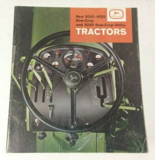 Vintage John Deere 3020 - 4020 Row Crop And Utility Tractor Sales Brochure