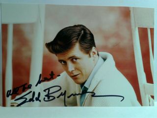 Edd Byrnes Authentic Hand Signed Autograph 4x6 Photo - 77 Sunset Strip