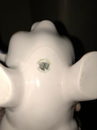 LEFTON Vintage Hand Painted Bejeweled PIG Piggy Bank w/Fragile Porcelain Flowers 3