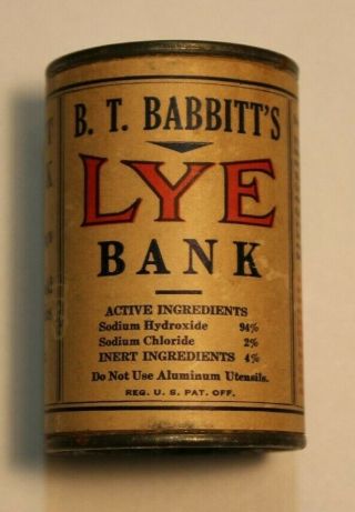 Vintage B.  T.  Babbitt Lye Bank,  For Your Daily Savings Or Old Safety Razor Blades