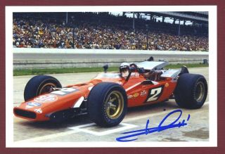 Mario Andretti Motor Sport Hall Of Fame Indy 500 Winner Signed 4x6 Photo C15954
