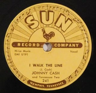 Rockabilly 78 Rpm Johnny Cash I Walk The Line Sun V - Hear Get Rhythm