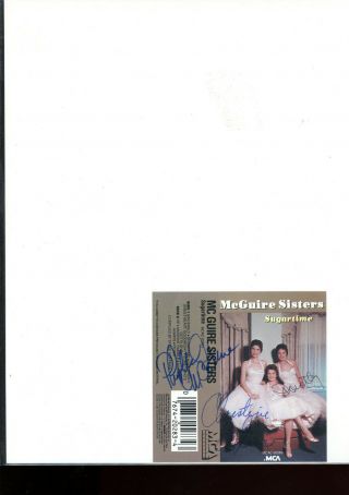 Autograph - Mcguire Sisters - Christine - Dorothy - Phyllis