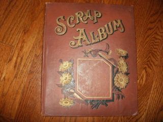 Antique Victorian Scrapbook 200,  Trade Cards,  Die Cuts,  Illustrations,  Scraps,