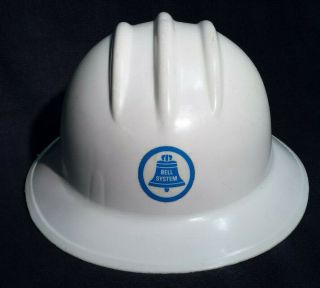 Vintage Bell System Telephone Hard Boiled Hat Lined Lineman Helmet White