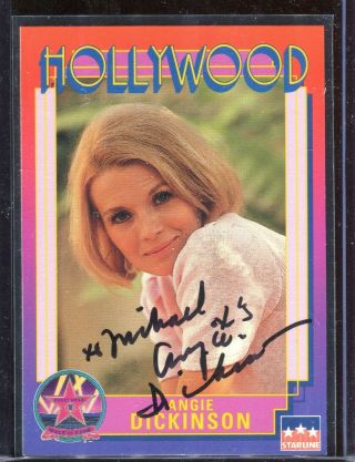 Angie Dickinson 1991 Hollywood Walk Of Fame Signed Card Authentic Autograph 2