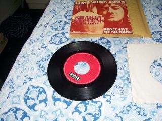 shakin stevens and the sunsets.  lonesome town - dont jive me no more.  decca 6.  1171 8