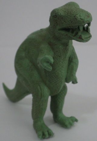 Vintage Marx Green Pot Bellied T - Rex Plastic Playset Dinosaur From The 1950 