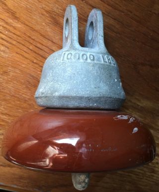 Knox 1967 Electrical Insulator Porcelain Bell 10000 Lb Made In The Usa Vgc.
