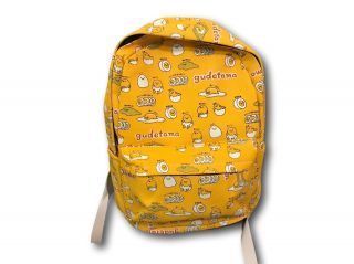 Anime Cartoon Gudetama Lazy Egg Canvas School Bag Laptop Backpack Yellow T1