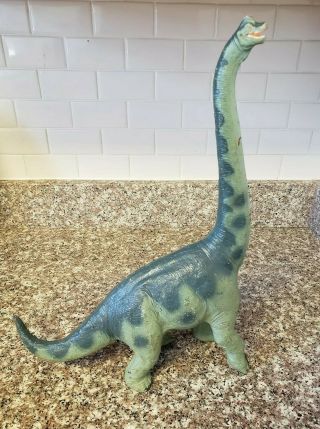 B24) Vintage 1988 The Carnegie Safari Brachiosaurus 14 " Tall Dinosaur Toy Figure