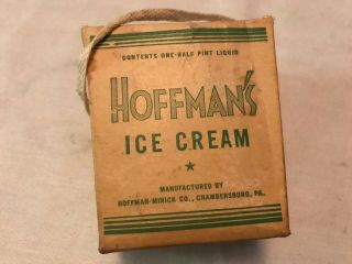 Hoffman’s Ice Cream Vintage Ice Cream Box,  Chambersburg,  Pa.