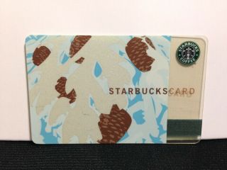 Rare 2002 Starbucks Japan " Pine Cones " Gift Card Old Logo