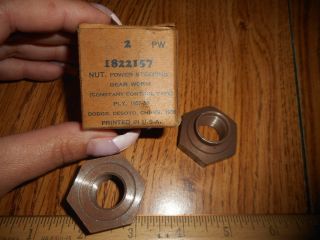Vintage Nut Gear Steering Gear Worm For Plymouth 1957/58