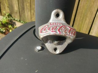 Vintage Drink Coca - Cola Metal Wall Mount Bottle Opener
