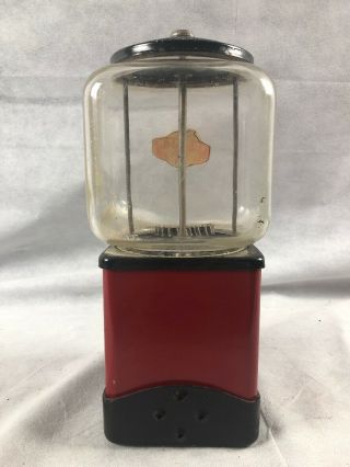 1950 ' s Vintage Victor Topper Glass Globe 1¢ Gumball Machine Missing Hinge Door 3