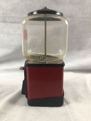 1950 ' s Vintage Victor Topper Glass Globe 1¢ Gumball Machine Missing Hinge Door 4