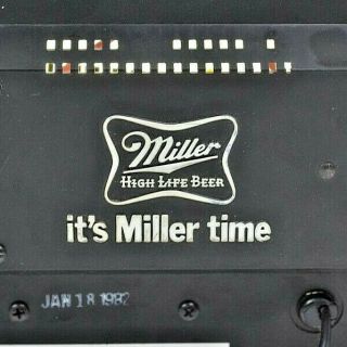Vintage 1980 ' s Miller High Life Beer Lighted beer bar Clock 3