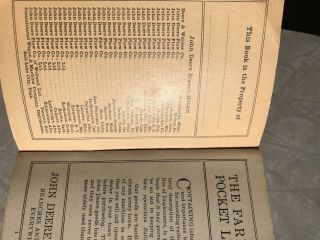 John Deere & Mansur Co.  1915 Farmers Pocket Ledger Antique Farming Book 4