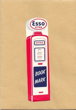 Vintage Advert Esso Extra Petrol Pump Book Mark Lytchett Minster Garage,  Poole