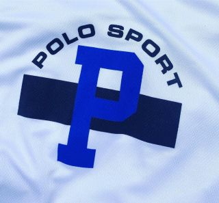 Vintage Polo Sport Ralph Lauren " P " Logo Spell Out Jersey P - Wing Stadium Xl