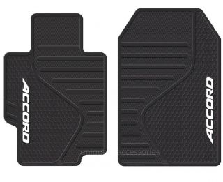 Universal Black All Weather Heavy Duty Rubber Front Floor Mats For Honda Accord
