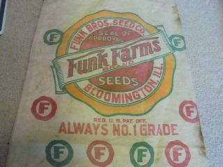 Vintage Funk ' s G Hybrid Funk Farms Cloth Seed Bag 2