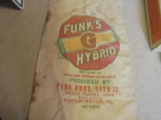 Vintage Funk ' s G Hybrid Funk Farms Cloth Seed Bag 3