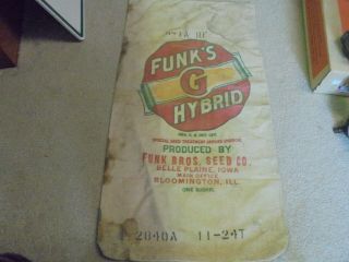Vintage Funk ' s G Hybrid Funk Farms Cloth Seed Bag 4