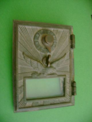 Antique Bronze Mailbox / P.  O.  Box Door 1906 Combo Lock,