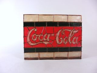 Coca Cola Toothbrush Holder Faux Stained Glass Coke