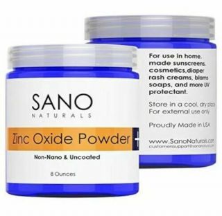 Sano Naturals Zinc Oxide Sunscreen Powder For Diy Sunscreen Diaper Cream 8 Oz