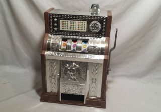 Vintage Silver Eagle 10 Cent Roaring Twenties Slot Machine Poynter Japan