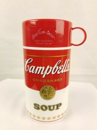 Vintage Campbells Soup Thermos Can - Tainer 1998 Insulated Container
