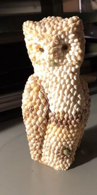Owl Figurine Made Of Sea Shells