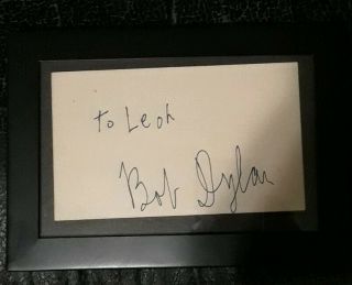 Bob Dylan Hand Signed 3x5 Card