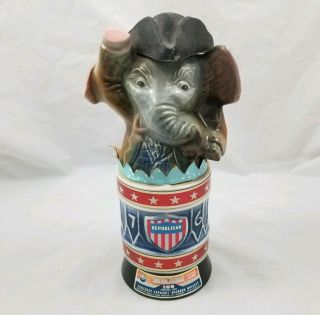 1976 Jim Beam Political Republican Elephant Bicentennial Whiskey Decanter
